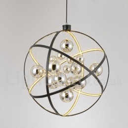 Durchmesser 50CM 80CM Vintage Globe Kronleuchter Rostige Farbe Pendelleuchte
