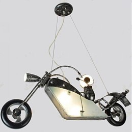Nostalgische Kinder Junge Motorrad Eisen Kronleuchter Beleuchtung Lampen