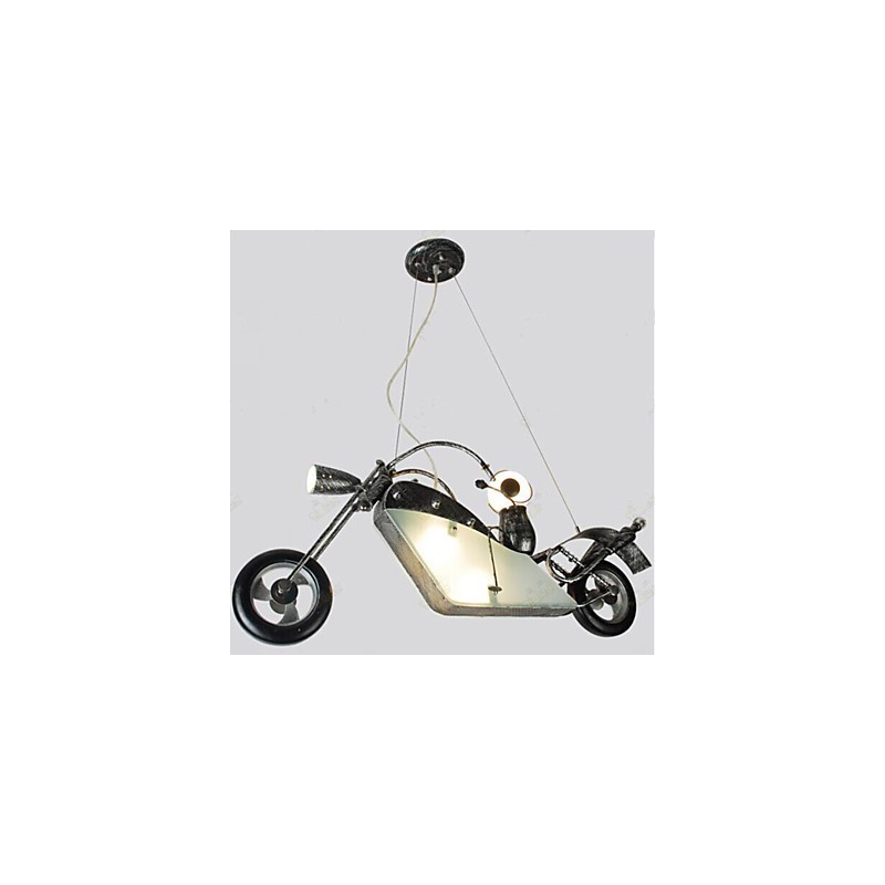 Nostalgische Kinder Junge Motorrad Eisen Kronleuchter Beleuchtung Lampen