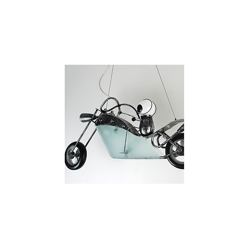 Nostalgische Kinder Junge Motorrad Eisen Kronleuchter Beleuchtung Lampen