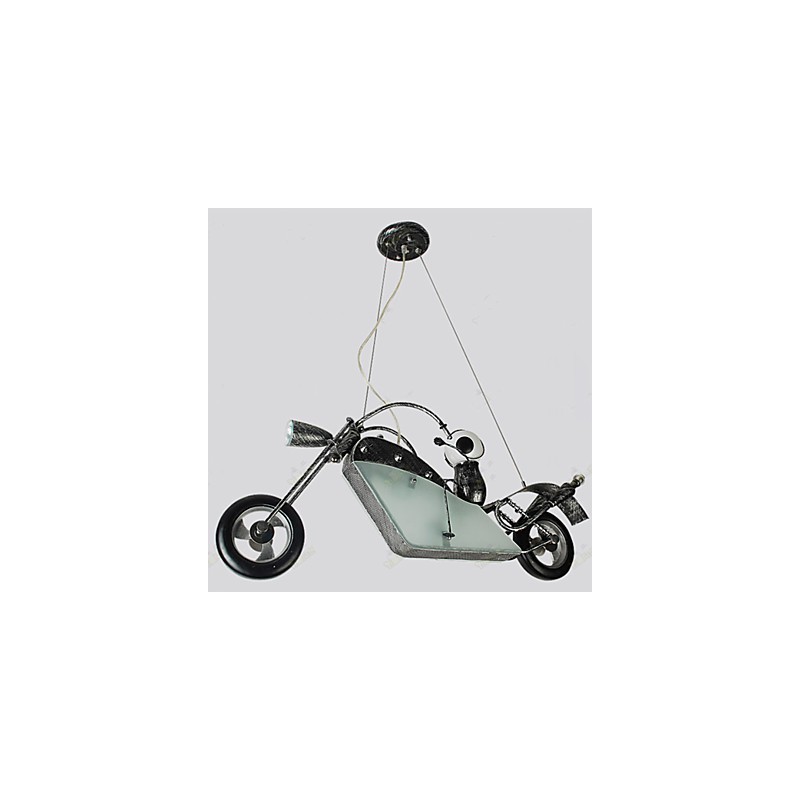 Nostalgische Kinder Junge Motorrad Eisen Kronleuchter Beleuchtung Lampen