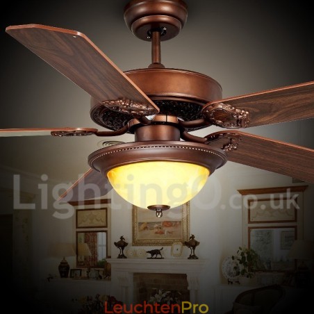 48“ 52“ Country Retro Rustikal Lodge Vintage Deckenventilator