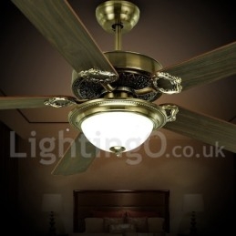 48“ 52“ Country Retro Rustikal Lodge Vintage Deckenventilator