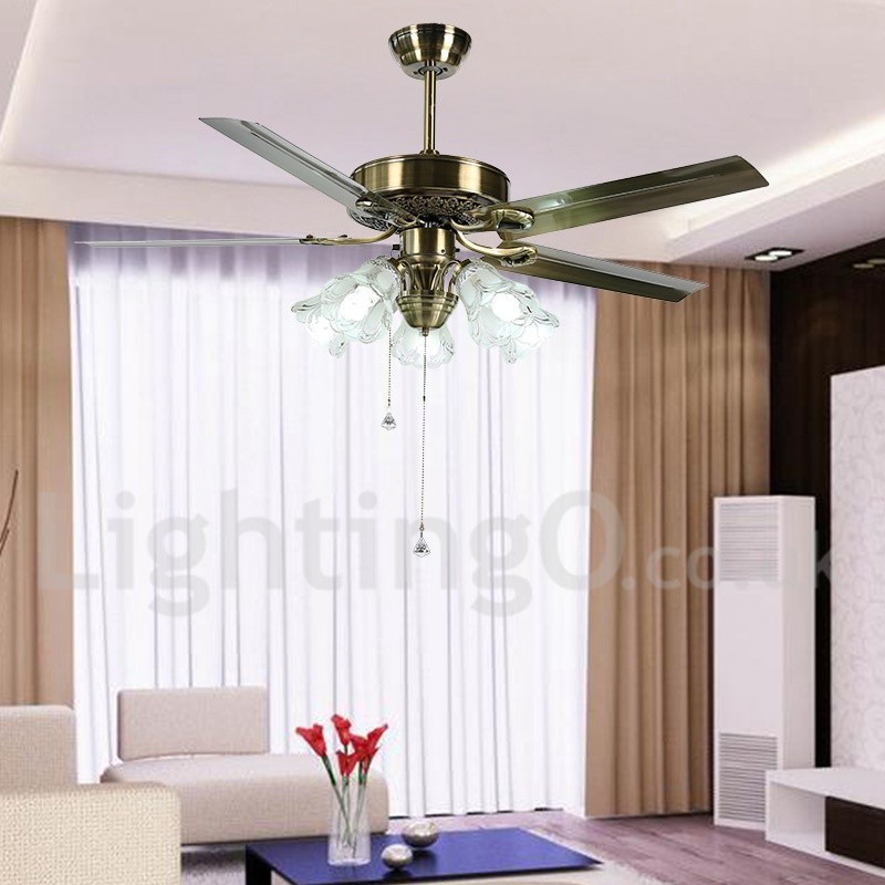 52“ Vintage-Deckenventilator im europäischen Stil