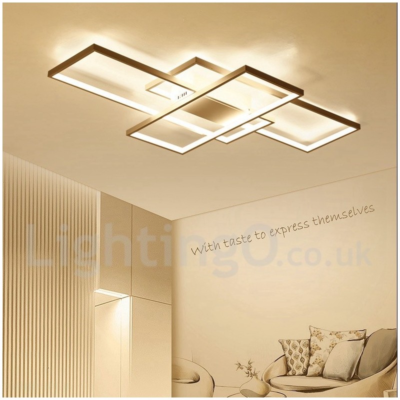 Moderne Deckenleuchte mit zeitgenössischer Aluminium-Malerei, bündige Wandleuchte mit Ferndimmer für Wohnzimmer, Schlafzimmer, kann auch als Wandleuchte verwendet werden