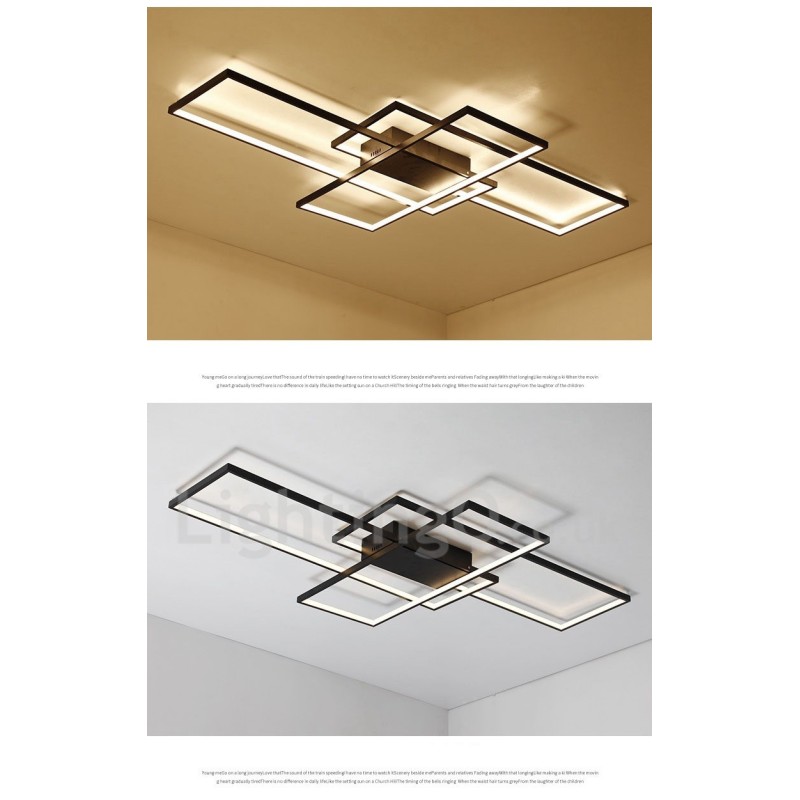 Moderne Deckenleuchte mit zeitgenössischer Aluminium-Malerei, bündige Wandleuchte mit Ferndimmer für Wohnzimmer, Schlafzimmer, kann auch als Wandleuchte verwendet werden