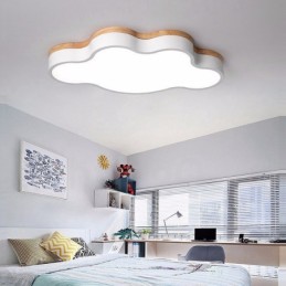 Macaron Multicolor Moderne zeitgenössische Stahl Flush Holz Licht Deckenleuchte