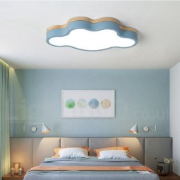 Macaron Multicolor Moderne zeitgenössische Stahl Flush Holz Licht Deckenleuchte