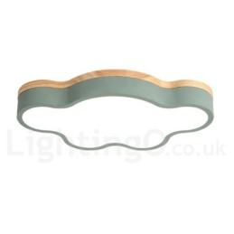 Macaron Multicolor Moderne zeitgenössische Stahl Flush Holz Licht Deckenleuchte