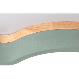 Macaron Multicolor Moderne zeitgenössische Stahl Flush Holz Licht Deckenleuchte