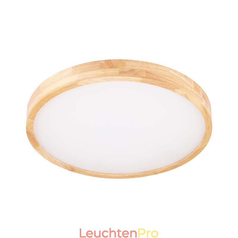 Ultradünne runde Deckenleuchte aus Holz, Deckenleuchte aus Massivholz und Acryl, nordische Lichter