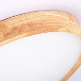 Ultradünne runde Deckenleuchte aus Holz, Deckenleuchte aus Massivholz und Acryl, nordische Lichter