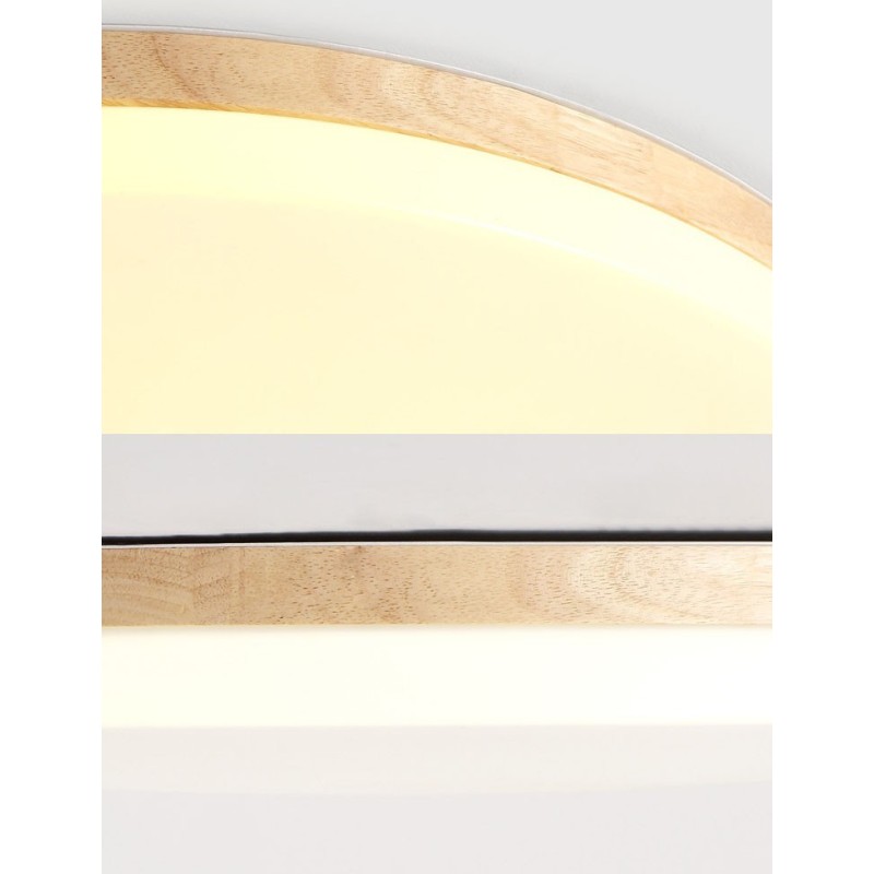 Nordische runde Deckenlampe, einfache, moderne Massivholzlampe, ultradünne Deckenlampe