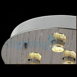 Moderne zeitgenössische Kronleuchter Unterputz Pendelleuchte Kristall Regentropfen Licht