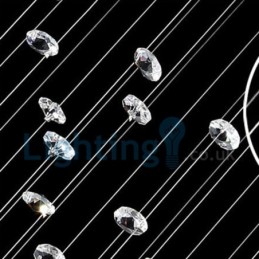 Moderne zeitgenössische Kronleuchter Unterputz Pendelleuchte Kristall Regentropfen Licht