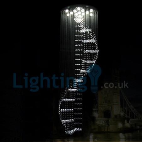 Moderne zeitgenössische Kronleuchter Unterputz Pendelleuchte Kristall Regentropfen Licht