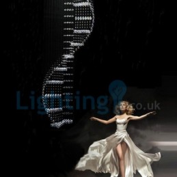 Moderne zeitgenössische Kronleuchter Unterputz Pendelleuchte Kristall Regentropfen Licht