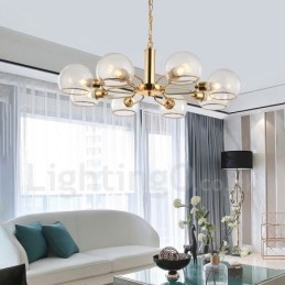8 Lichter nordischer postmoderner kreativer magischer Glasbohnen-Kronleuchter