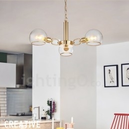 3 Lichter nordischer postmoderner kreativer magischer Glasbohnen-Kronleuchter