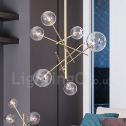 6 Lichter Nordic Lampe Kronleuchter Einfache Kreative Retro Eisen Glas Ball Magic Bean Kronleuchter