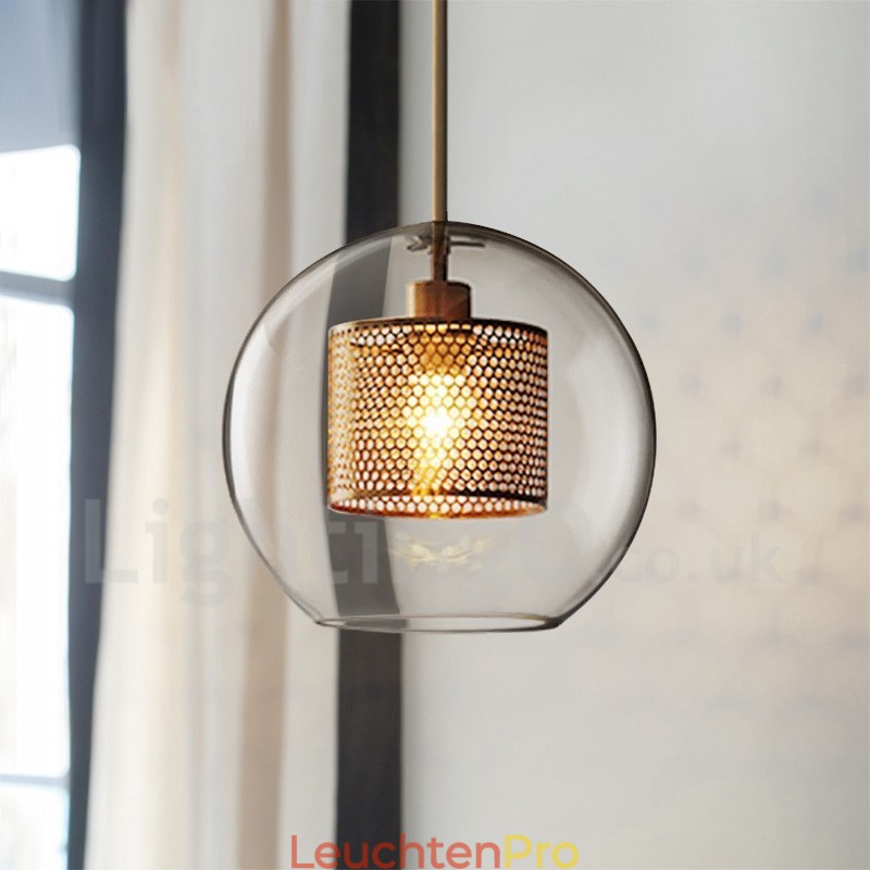 Moderne minimalistische nordische Stil Dekoration Café Glaskugel Einzelkopf Pendelleuchte
