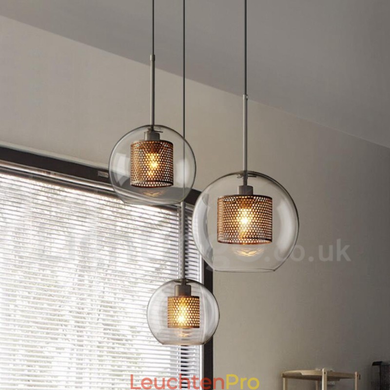 Moderne minimalistische nordische Stil Dekoration Café Glaskugel Einzelkopf Pendelleuchte