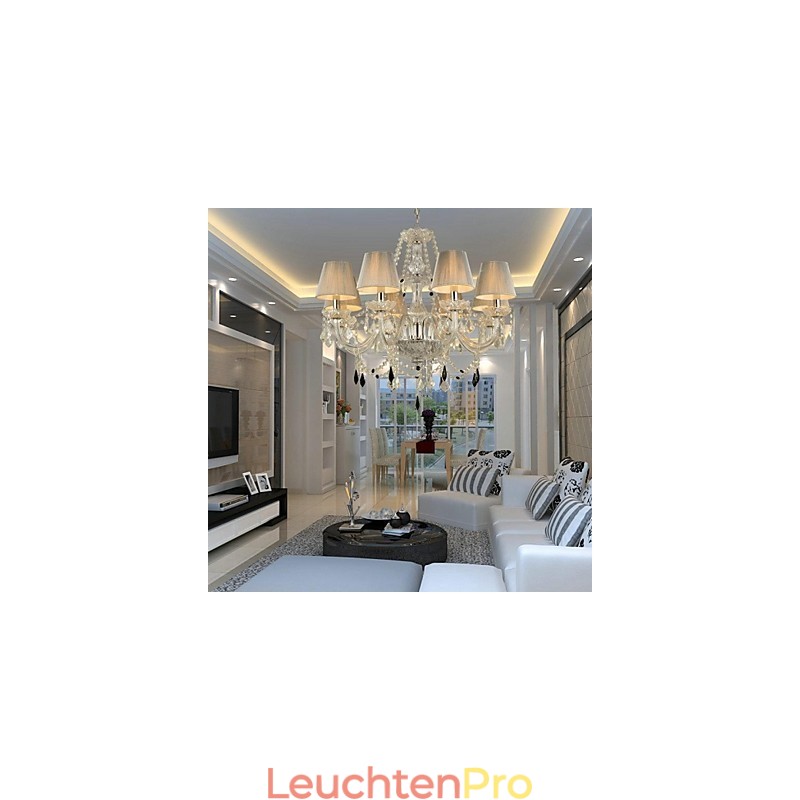 Kronleuchter Kristall Luxus Modern 1 Ebenen Wohnzimmer 6 Lichter