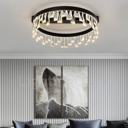 Modernes minimalistisches, kreatives, kreisförmiges Deckenkristalllicht