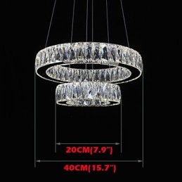 Crystal Chandelier Lights Modern Lighting Two Rings D2040 K9 Large Crystal Home Ceiling Light Fixtures