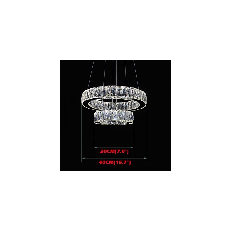 Crystal Chandelier Lights Modern Lighting Two Rings D2040 K9 Large Crystal Home Ceiling Light Fixtures