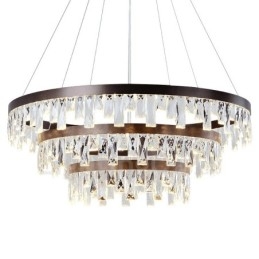 Moderne Pendelleuchte mit Kristallglas im Kreisdesign