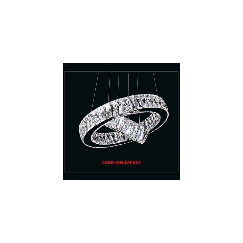 Crystal Chandelier Lights Modern Lighting Two Rings D2040 K9 Large Crystal Home Ceiling Light Fixtures