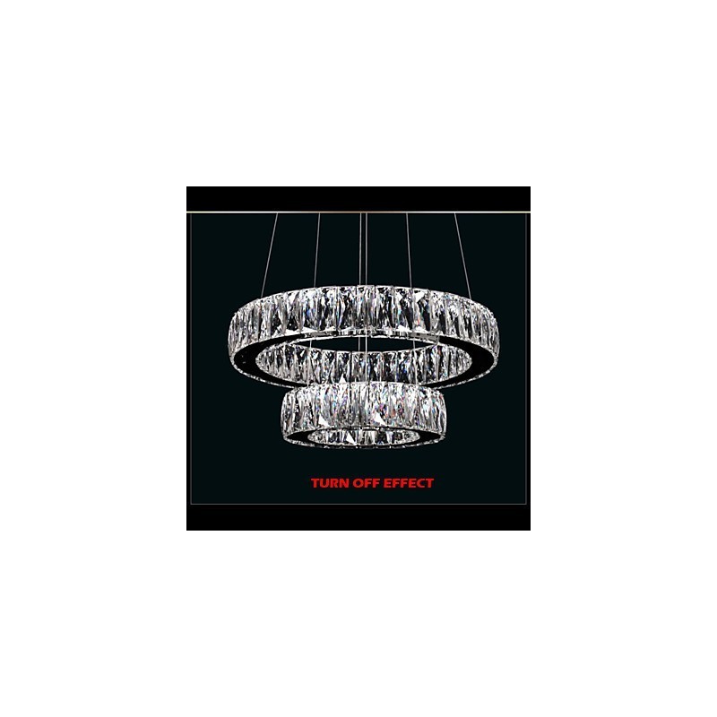 Crystal Chandelier Lights Modern Lighting Two Rings D2040 K9 Large Crystal Home Ceiling Light Fixtures