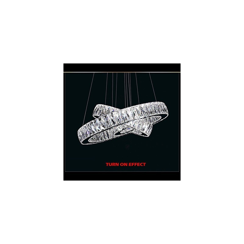 Crystal Chandelier Lights Modern Lighting Two Rings D2040 K9 Large Crystal Home Ceiling Light Fixtures