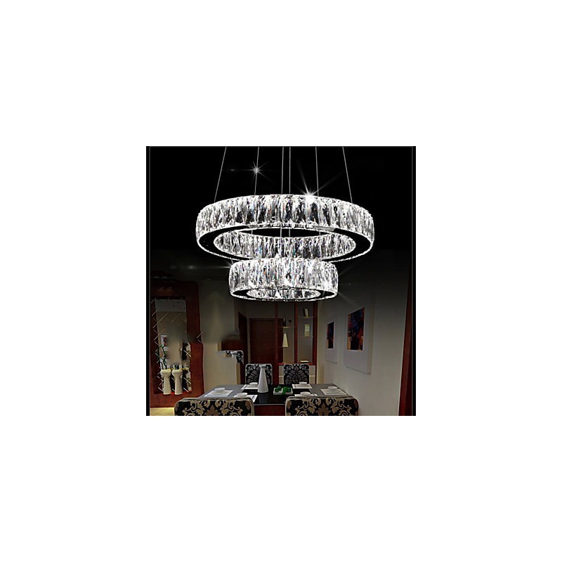 Crystal Chandelier Lights Modern Lighting Two Rings D2040 K9 Large Crystal Home Ceiling Light Fixtures