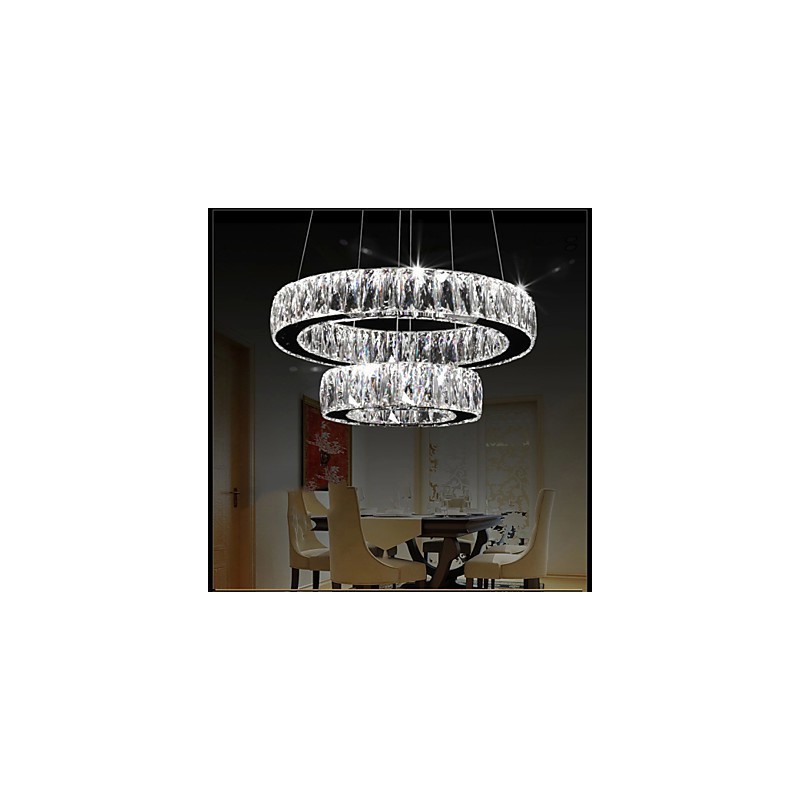Crystal Chandelier Lights Modern Lighting Two Rings D2040 K9 Large Crystal Home Ceiling Light Fixtures