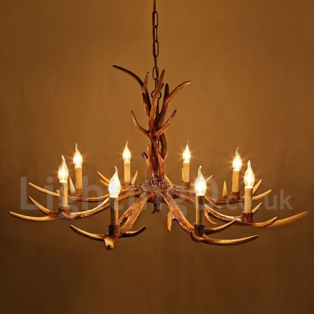 8-flammiger rustikaler künstlerischer Retro-Kerzenleuchter im Geweih-Vintage-Stil 8-flammiger rustikaler künstlerischer Retro-Kerzenleuchter im Geweih-Vintage-Stil