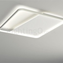 Moderne, minimalistische, ultradünne, 5 cm große, quadratische Deckenleuchten aus Aluminium