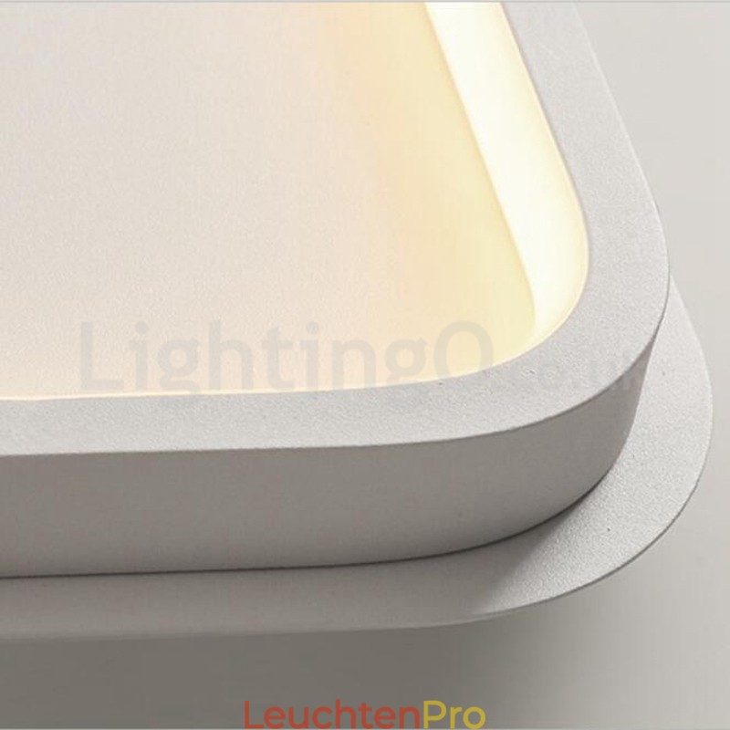 Moderne, minimalistische, ultradünne, 5 cm große, quadratische Deckenleuchten aus Aluminium