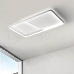 Moderne, minimalistische, ultradünne, 5 cm große, rechteckige Deckenleuchten aus Aluminium