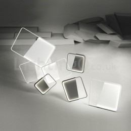 Moderne, minimalistische, ultradünne, 5 cm große, rechteckige Deckenleuchten aus Aluminium