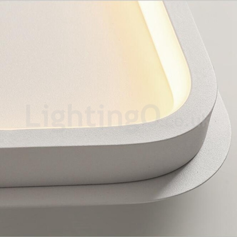 Moderne, minimalistische, ultradünne, 5 cm große, rechteckige Deckenleuchten aus Aluminium