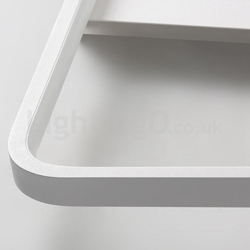 Moderne, minimalistische, ultradünne, 5 cm große, rechteckige Deckenleuchten aus Aluminium