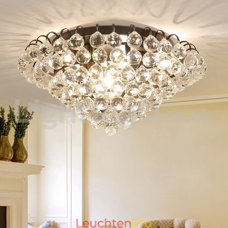 Zeitgenössische runde 30CM 55CM Kristalldeckenleuchten