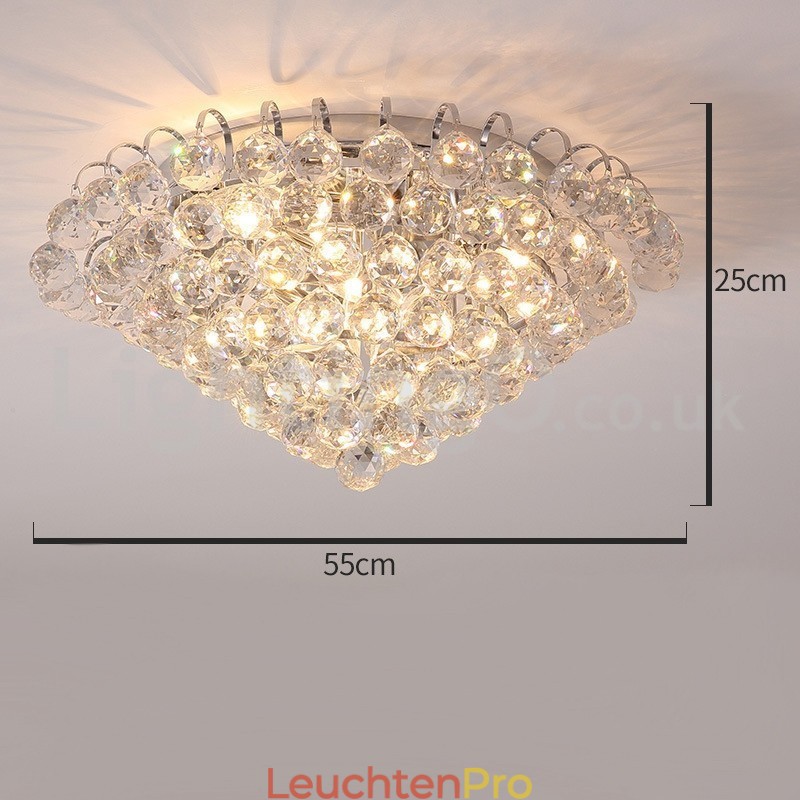 Zeitgenössische runde 30CM 55CM Kristalldeckenleuchten