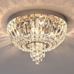 Zeitgenössische, exquisite, runde Deckenleuchten aus Kristallglas
