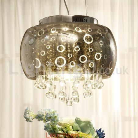 Moderne 40CM Runde Glas Lampe Schatten Kristall Pendelleuchte Moderne 40CM Runde Glas Lampe Schatten Kristall Pendelleuchte