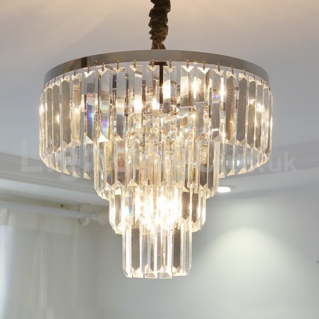 Elegante, günstige, moderne 4-stufige runde Kristall-Pendelleuchte Elegante, günstige, moderne 4-stufige runde Kristall-Pendelleuchte