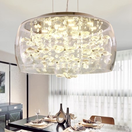 Moderne 40CM 50CM Runde Klarglas Lampe Schatten Kristall Pendelleuchte Moderne 40CM 50CM Runde Klarglas Lampe Schatten Kristall Pendelleuchte