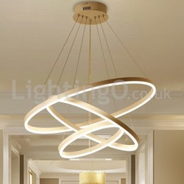 Moderne Pendelleuchte mit drei Kreisen und Fernbedienung
